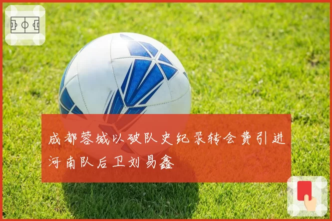 成都蓉城以破队史纪录转会费引进河南队后卫刘易鑫